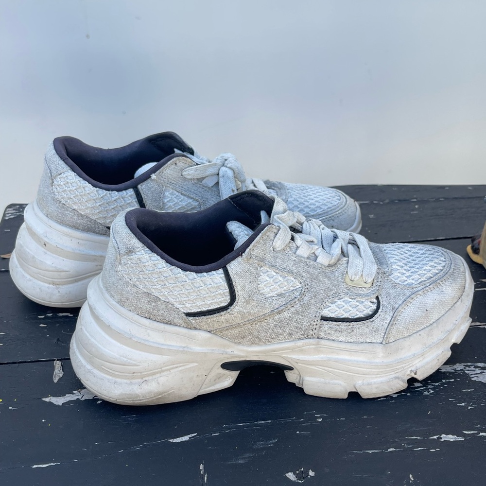 Zara Silver Athletic Shoes